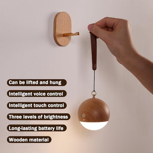 Aplique de pared de diseño redondo en madera ligera natural 4