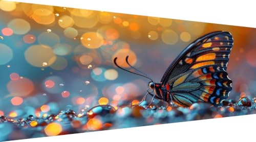 Kit completo diamond painting de mariposa 50x100cm XXL para adultos con diamantes redondos