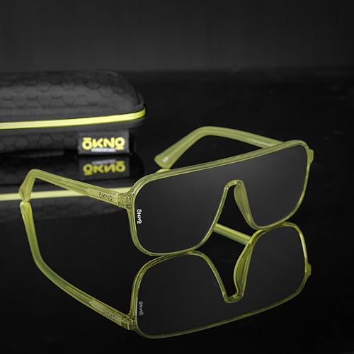 Image of Eyewearlabs OKNO | Polarized Over-Sized Unilens Rectangular Branded Stylish Sunglasses For Men & Women | 100% UV Protection Shades | Cricket Sports Cycling Driving | RYFT