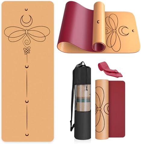 Tapis De Yoga en Liège Naturel 100% Tapis d'exercice Ecologique H...