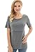 Bearsland Women's 3 Packs Maternity Nursing Tops Short Sleeve Breastfeeding Shirts,blackgrayred,M
