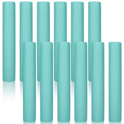Timgle 12 Pack 68" x 24" Yoga Mat Bulk, 4mm Thick Extra Long Sports Mat Anti Slip Tear Resistant Yoga Exercise Set for Fitness Stretching Home Workout Gym and Studio(Teal)