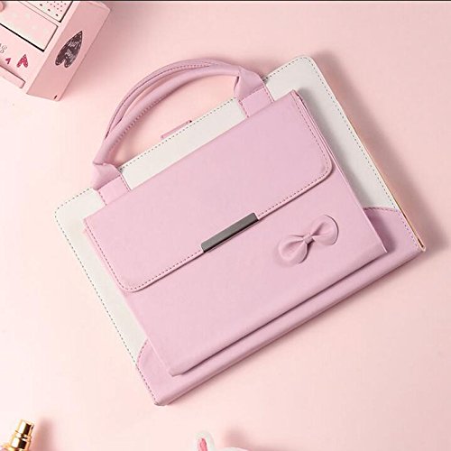 amhello Lovely Handbag Synthetic Leather Magnetic Stand Case Cover with Auto Sleep/Wake Function for iPad Air 1st/Air 2/Pro 9.7/New iPad 9.7 2017/iPad 9.7 2018 - Baby Pink