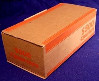 MMF Industries Corrugated Cardboard Coin Transport Box for Quarter Rolls