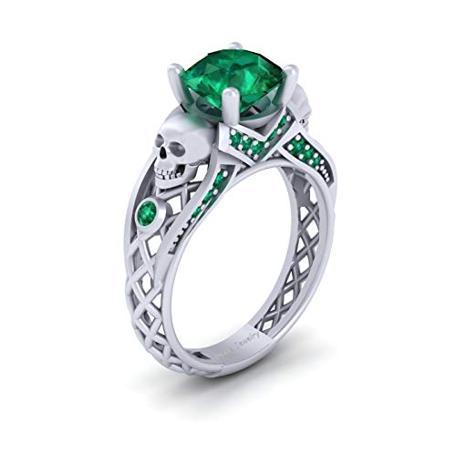 Bague verte émeraude synthétique en argent, votre accessoire quotidien