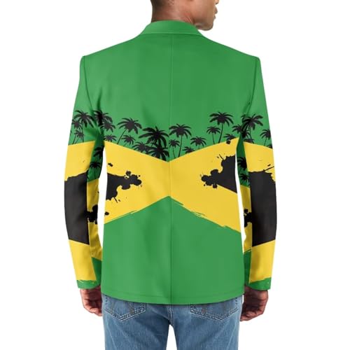 Long Sleeve Suit Blazer One Button for Men Slim Fit Lightweight Men's Casual Blazer with Pockets2