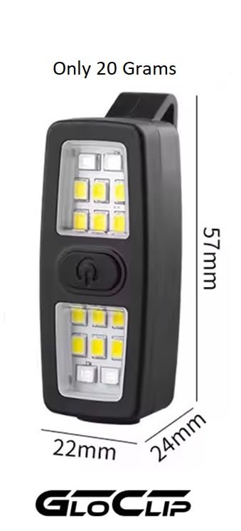 GloClip Clip on Light for Bikes Running, Dog Walking, Camping, Hiking, and Safety. USB-C Rechargeable, 7 Light Modes - Image 4