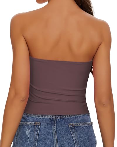 Image of Summer Tube Tops Basic Crop Tops for Women Strapless Tank Casual Tunics Sexy Short Shirts 2026