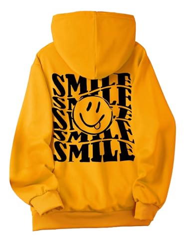 Floerns Boy's Letter Graphic Hoodie Long Sleeve Loose Pullover Sweatshirts with Pocket