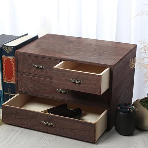 Coffret souvenir en bois vintage de qualité artisanale avec tiroir rétro
