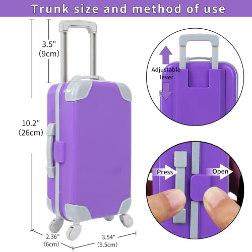 Zntwei American 18 Inch Doll Travel Suitcase Play Set thumb #3