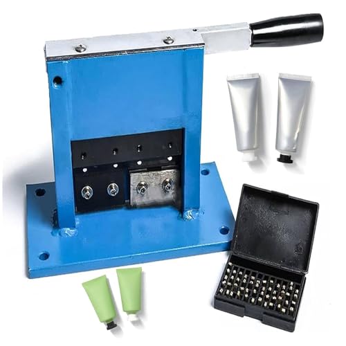OWOHYG Máquina de prensado y Sellado de Tubos laminados de Aluminio, Manual, de Alta Resistencia, con Marcador codificador de Fecha y Letra.