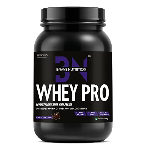 Brave Nutrition Whey Pro Protein Isolate Blend [1Kg, Chocolate] 24g