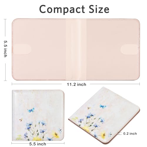 Image of CoBak Car Registration and Insurance Holder - Vehicle Glove Box Car Organizer, Auto Truck Comparment Accessories Case for Essential Document, Driver License, Cards (Oil Painting Pink)