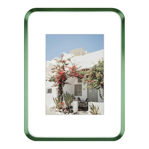 Golden State Art 9x12 Green Aluminum Picture Frame Mat for 6x8 Real Glass