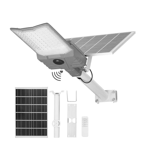 VEVOR Farola Solar para Exteriores 12000 W, 900 000 LM, de Anochecer a Amanecer, Lámpara de Seguridad LED de Tipo Dividido, Control Remoto RF, Resistente al Agua IP65, para Entrada de Vehículos