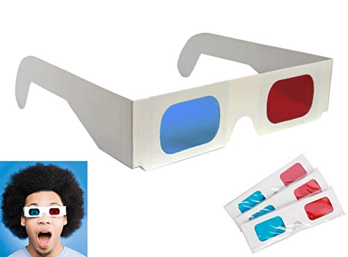 Gadget Hero's 3D Anaglyph Glasses - Red and Blue Paper Board. (3)
