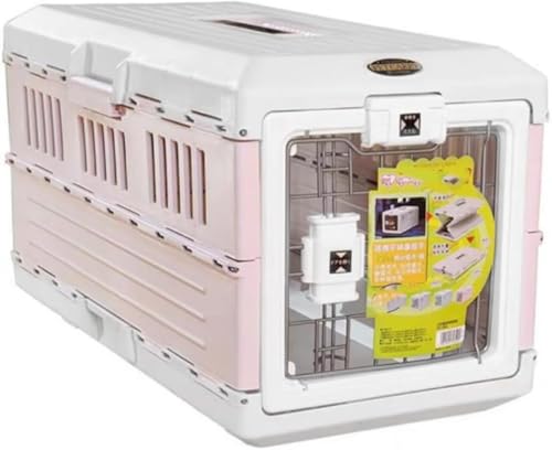 折りたたみ 犬 猫 クレート コンテナ ハウス ケージ ハードキャリー ハードケース 折り畳み キャリーバッグ キャリーケース プラスチック お出かけ 帰省 旅行 病院 通院 移動 防災 避難 通気性良好 収納ポケット付き 折りたたみ式 持ち運び便利 軽量