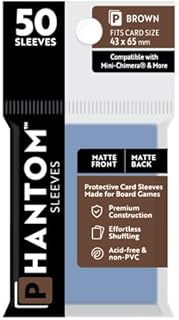 2 Packs Phantom Sleeves: Brown Size (43mm x 65mm) - Matte Matte (50) (Compatible with: Mini-Chimera and More) Individual Pack