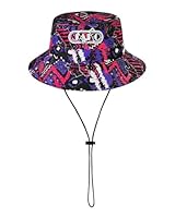 JAKO Malle Fischerhut für Herren & Damen Tropicana Weiß/Pink/Lila/Schwarz One Size - Cooler Sommerhut aus 100% Polyester im Retro-Design, Anglerhut für den Urlaubs-Look