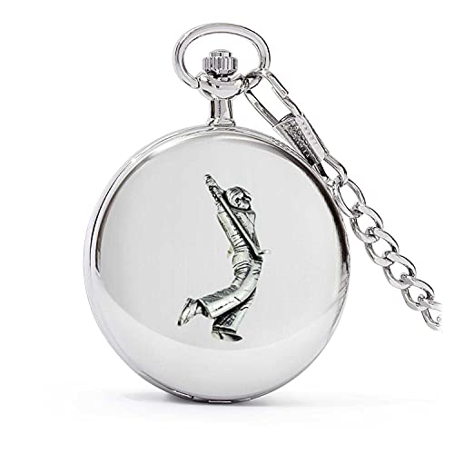 Montre de poche gousset quartz S1 golfeur argent poli Sheffield homme