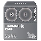 COCOYO Dog Training Pads 丨 Carbon Absorb Eliminating Urine Odor Doggie Training Pads 丨 Premium Charcoal Dog Pee Pads (100 Count, 22x22 inch),Gray