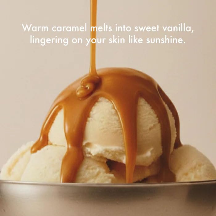 Sunlit Vanilla Caramel Gourmand Eau de Parfum - Sweet Warm Vanilla Perfume with Creamy Caramel, Amber & Musk Notes, Long Lasting Cozy Fragrance for Women Daily Wear or Evening - (0.34 oz/10ml)