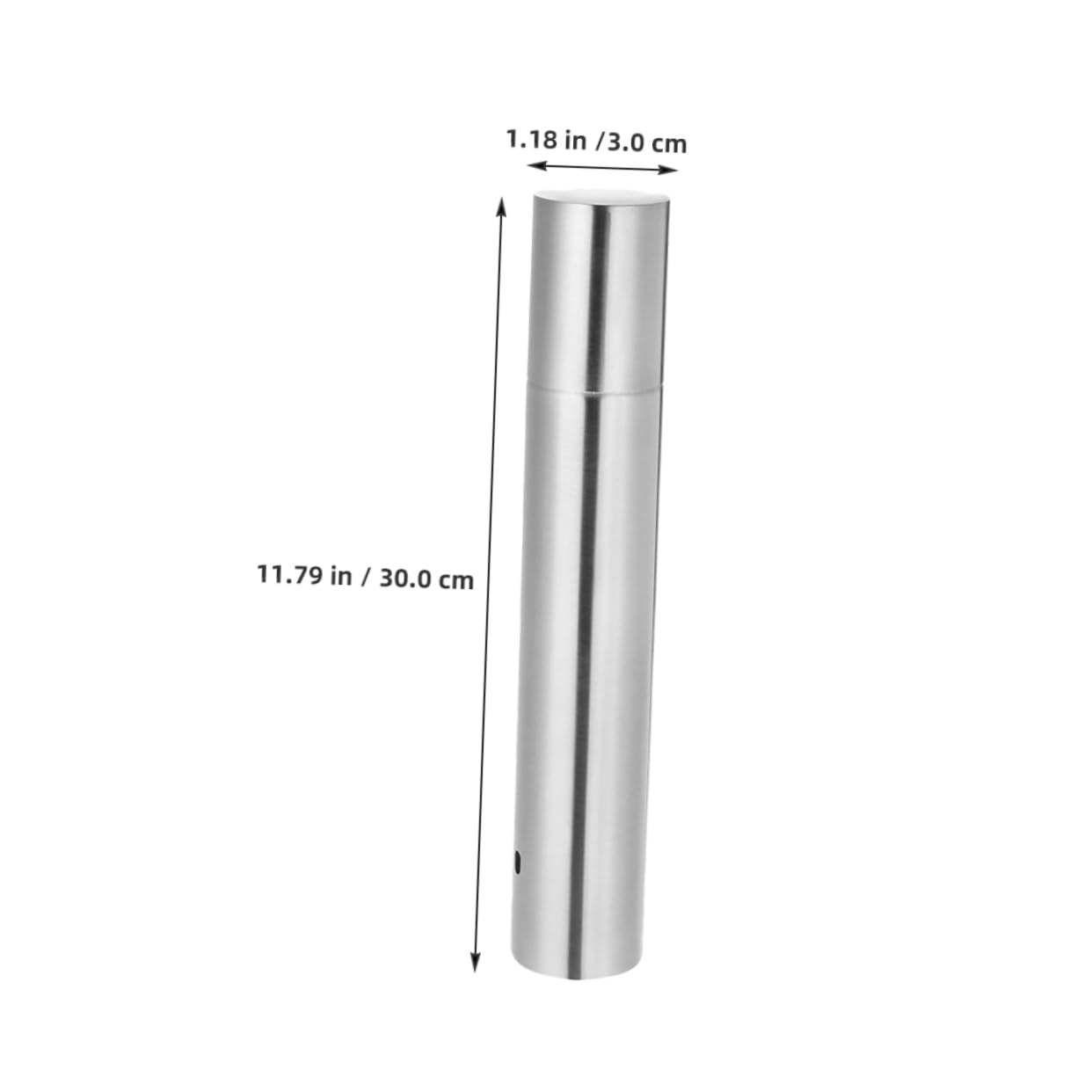 Tube Cylindrique en Acier Inoxydable 11.81 Pouces Rangement Rigide pour Documents Certificats Diplômes