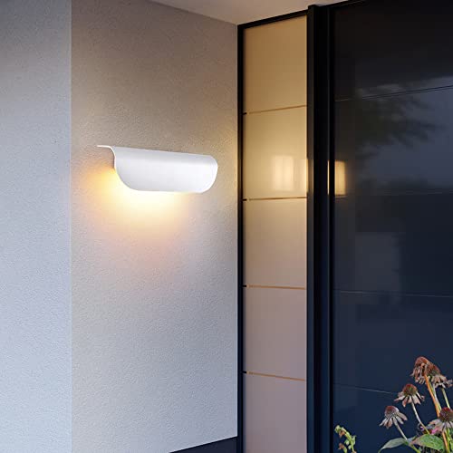 WFZRXFC 12W LED warmes Licht Außenwandleuchte Einfacher Aluminium-Lampenkörper Wandleuchten-Befestigungen Glasschirm-Wandleuchte mit hoher Helligkeit für den Rasen im Innenhof der Villa Cover