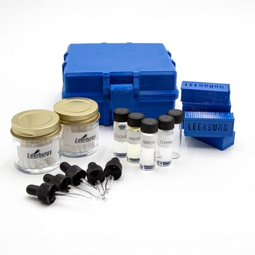 Leerburg AKC - Dog Scent Work Training Kit AKC Multi Odor Scent Kit (Blue) - Anise Birch Clove Cypress