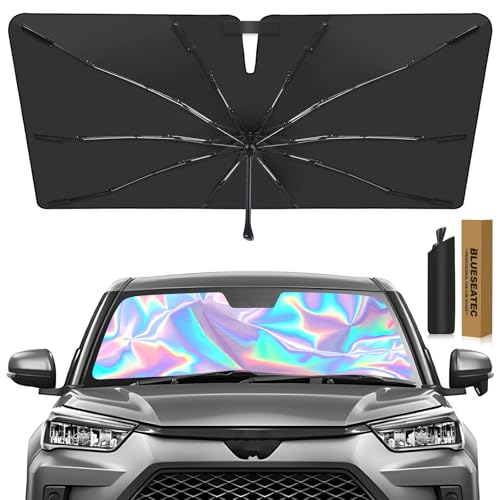 【2025新登場 車種専用」BLUESEATEC マツダ CX-5 KF系 傘型 フロントガラス サンシェード KFEP KF5P KF2P H29.2-現行 傘式 車用サンシェード 10倍強遮熱 UVカット 紫外線対策 プライバシー保護 360°回転可能