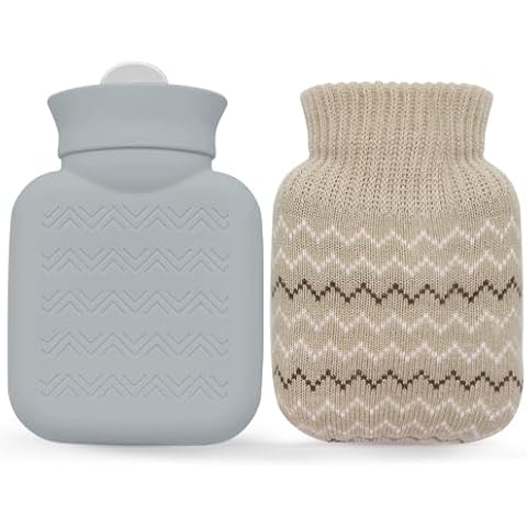 320ml Hot Water Bottle with Knitted Cover Cover