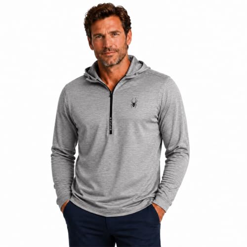 Image of Spyder Mens Quarter Zip Pullover Sweatshirt - Dry Fit Quarter Zip Hoodie