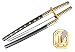 Sparkfoam Sword 39" Foam Samurai Sword Gold/Black Handle w/ wood scabbard