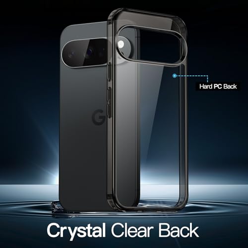 Image of JETech Cover Case for Google Pixel 10 Pro XL 2025, Non-Yellowing Shockproof Bumper Protective Phone Cover, Anti-Scratch Hard PC Back (Obsidian)