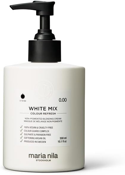 Maria Nila Colour Refresh, White Mix 10.1 Fl Oz, Non-pigment Hair Mask, Brings out Pastel Colours when mixed , 100% Vegan & Sulfate/Paraben free