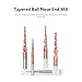 WZFC 2 Flute CNC Ball Nose Tapered End Mill Spiral Milling Cutter Tungsten Steel Carving Bit,R0.75xD4x50L