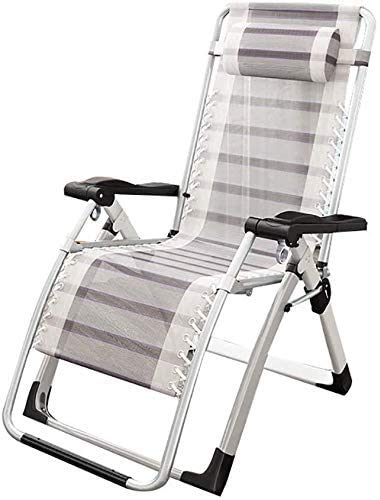 Chaise longue de jardin portable et transat de camping inclinable