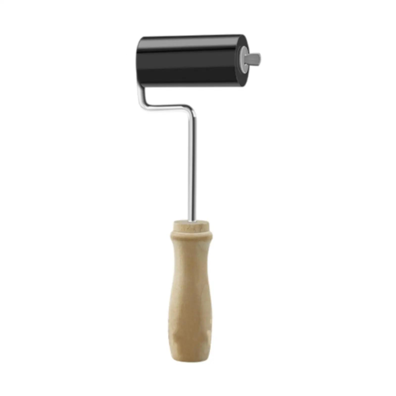Rubber Roller Silicone Pressure Roller Lightweight Compact Professional Wallpaper Roller Seam(Black)