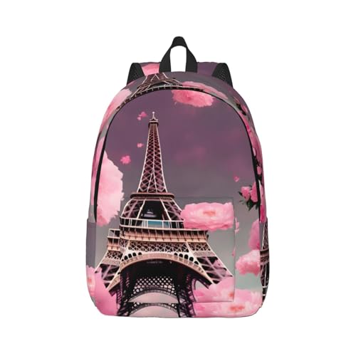 Sac à dos randonnée Paris Tour Eiffel rose floral léger - Bagage cabine voyage et outdoor