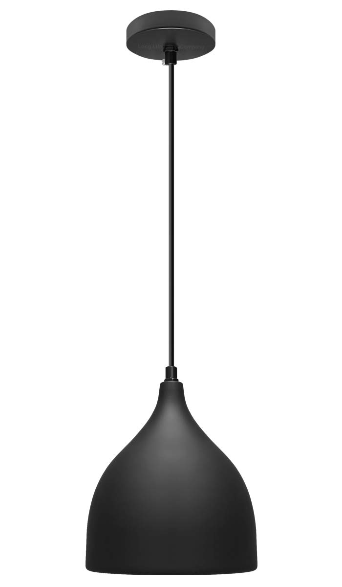 Long Life Lamp Company Black Minimalist Modern Pendant Ceiling Light Shade M0140-F Contemporary Kitchen Island Lights