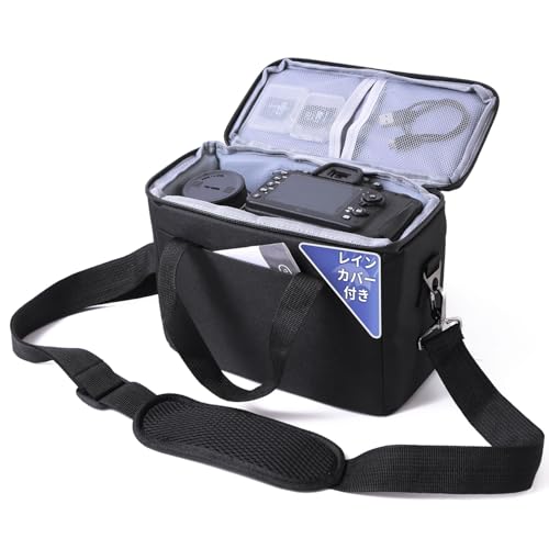 一眼レフ ケース カメラバッグ [一眼レフと複数のレンズをコンパクトにまとめられるカメラバッグｘ防水仕様ｘクッション間仕切りと肩ひも付き] [osafu]のサムネイル