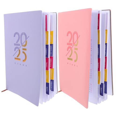 WRITWAA 2 piezas Planificador Diario Portátil con Diseño Clásico Cuaderno Multifunción para Estudiantes Oficina y Uso Académico para Escribir y Organizar Tareas