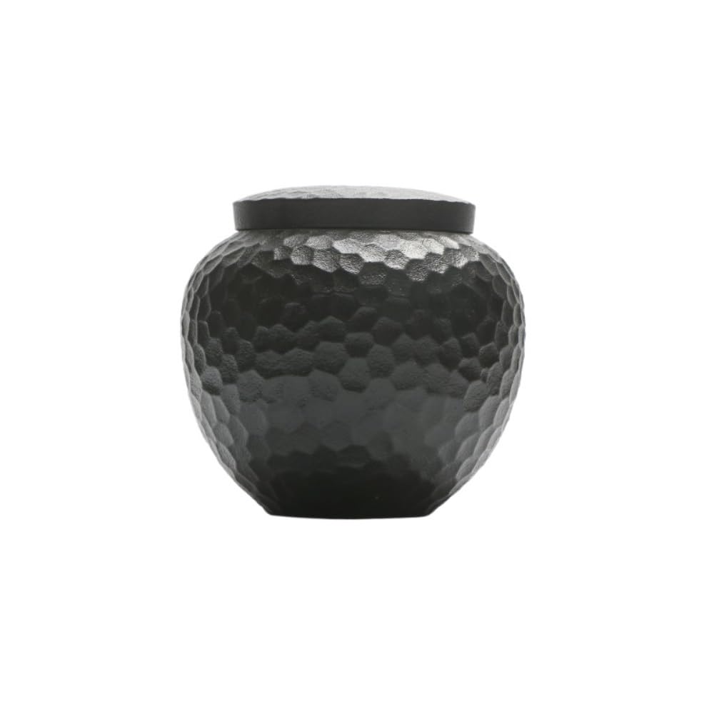 XYNSNDB Teedose mit Hammermuster, große Tee-Vorratsdose, Keramik, Zuhause, Küche, Nüsse, Kaffeekorn, versiegeltes Glas, tragbarer Teebehälter, Glas, Teedose (A, M)