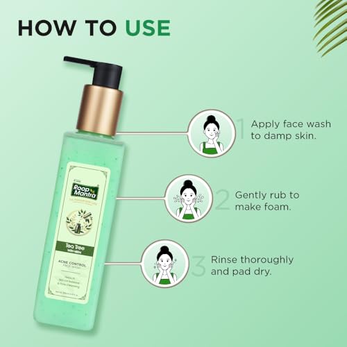 Image of Roop Mantra Premium Tea Tree with Neem Face Wash for Acne & Pimples -200ML |Face Wash for Controlling Acne |Skin Oil Balance|Gently Cleanses|Suitable for All Skin Types