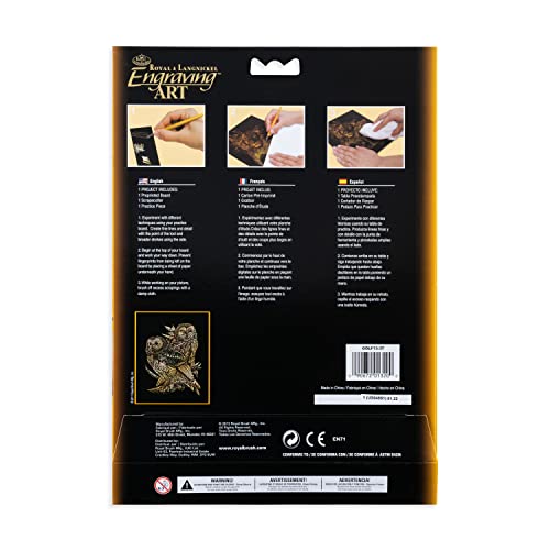Royal And Langnickel Gold Engraving Art, Owls #TOP4