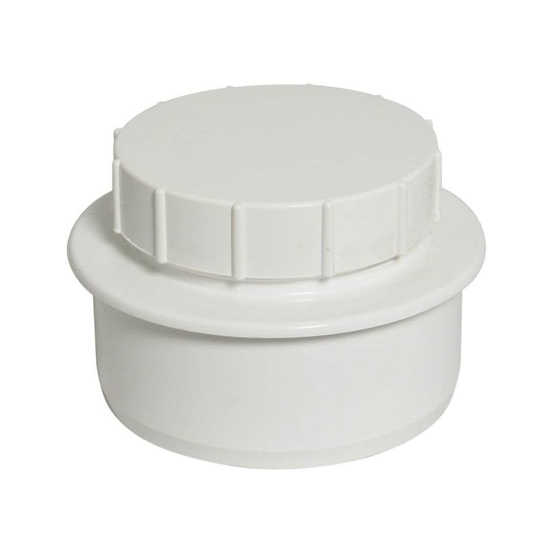 FLOPLAST White Soil Pipe Access Plug 110mm (White)