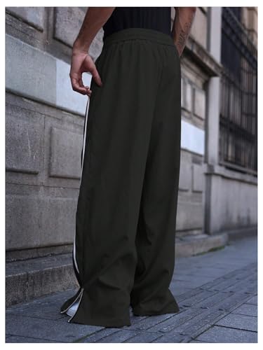 Men's Y2k Graphic Baggy Sweatpants Drawstring Waist Straight Leg Track Pants with Pockets Streetwear2