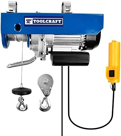 Toolcraft TC3501 Electric Hoist main unit with control and hook