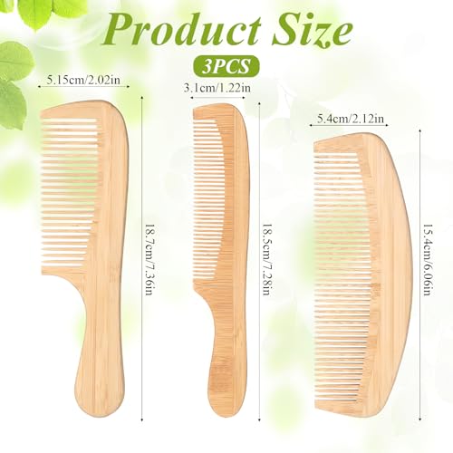 Peine de madera natural hecho a mano miniatura 2